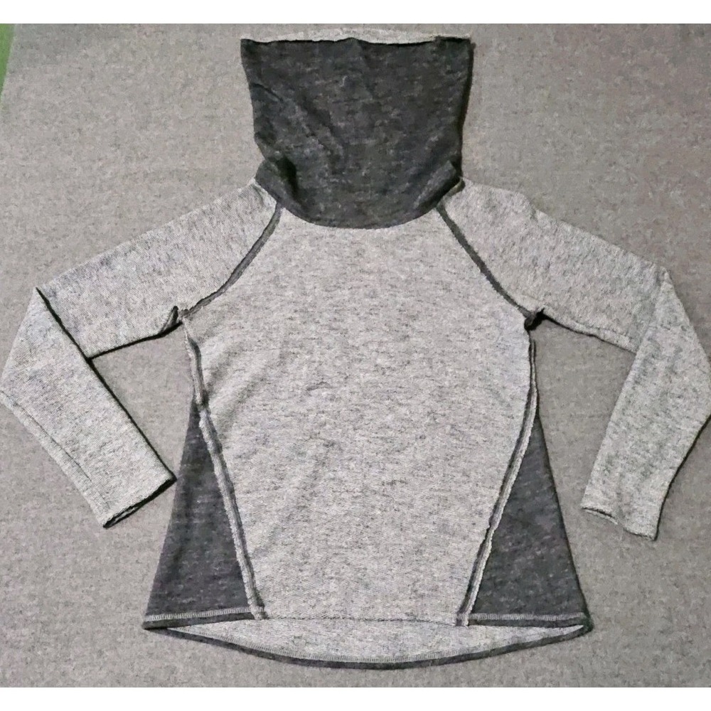 Kuhl Womens M Gray Nova Cowl Neck Cotton Blend‎ Sweater Athleisure Gorpcore